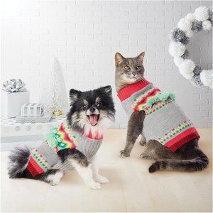 Merry Lane Fairisle Cat and Dog Sweater New